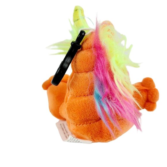Unicorn Carrot 4.5 in Plush Vegetable Backpack Clip On Keychain Fun 2 Play Toys - Picture 5 of 8